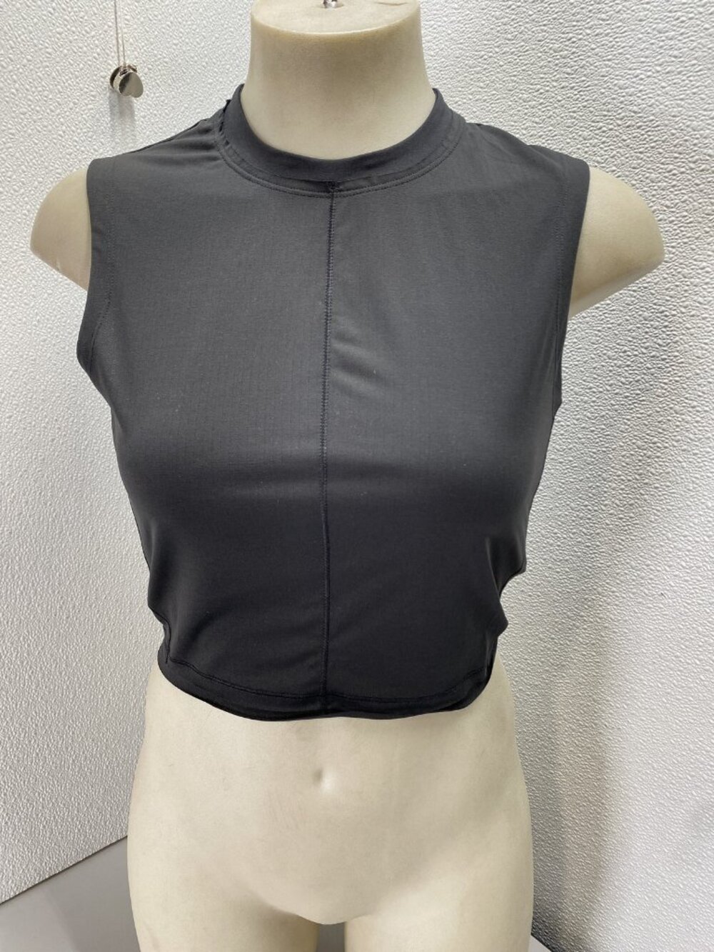 Y-3 Womens Running Cropped Tank Top Size M Black
